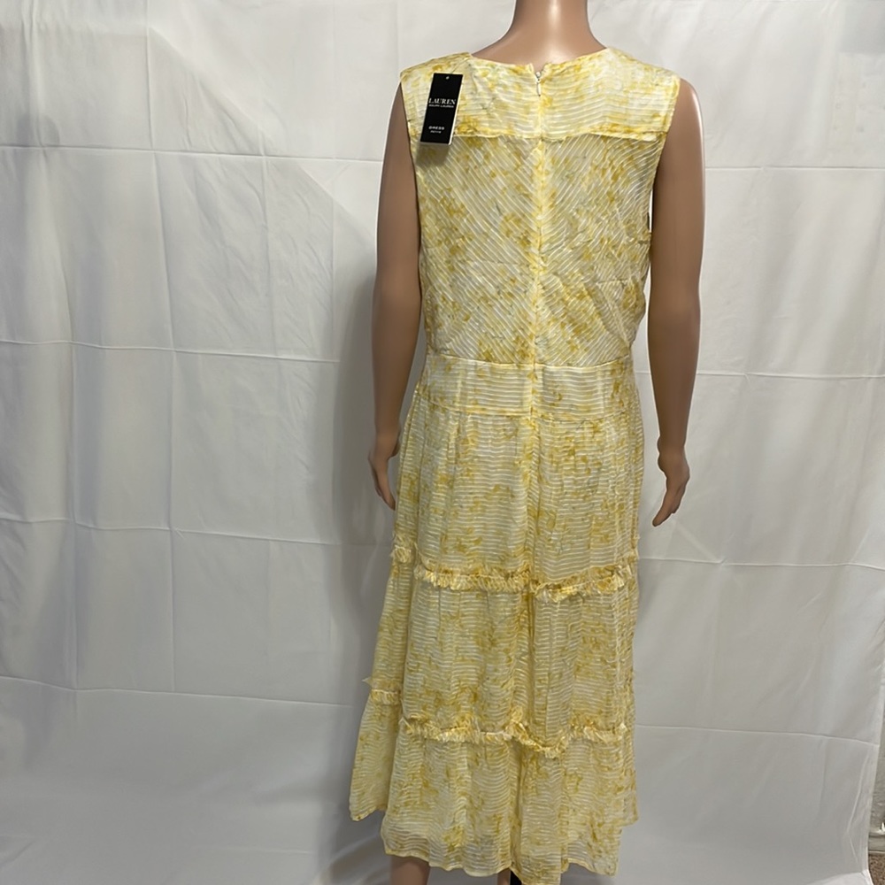 Lauren Ralph Lauren Petite Floral Georgette Sleeveless Midi Dress - Picture 6 of 6